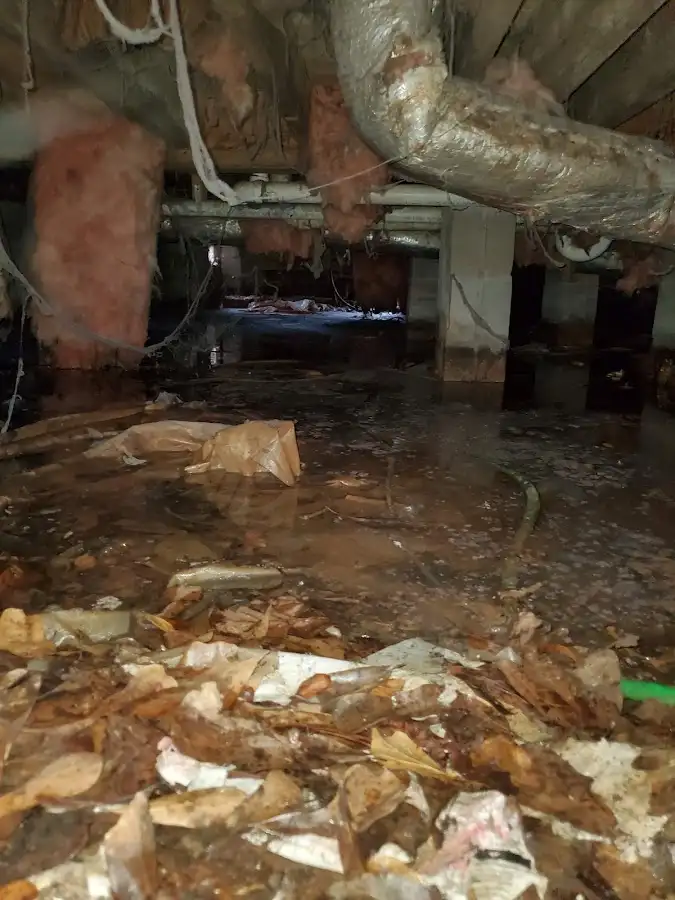 Crawl space flood assessment for Commercial Water Damage Restoration in Scotts Valley